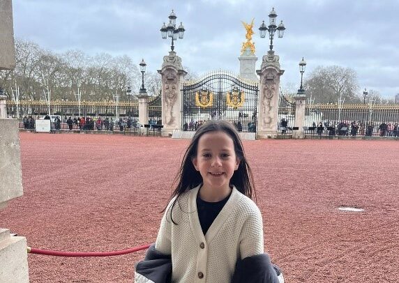 BBC writing competition finalist Yasmin Block at Buckingham Palace