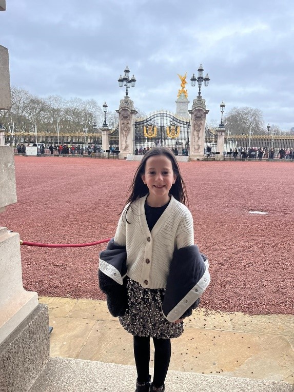 BBC writing competition finalist Yasmin Block at Buckingham Palace