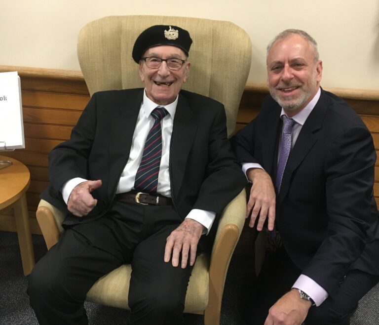 Korean War Veteran, Alan Katz with son, Phil Katz