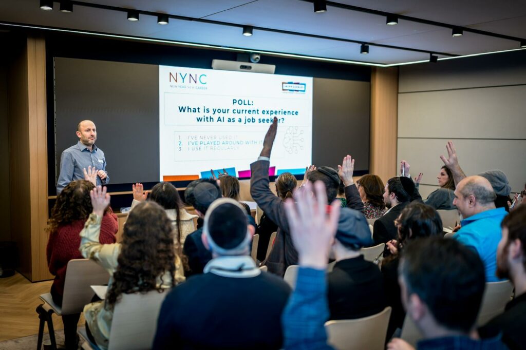 Work Avenue's Richard Linden leads a breakout session on AI