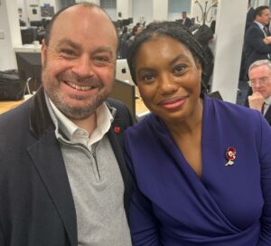 Robert Rams MBE with Conservative leader Kemi Badenoch