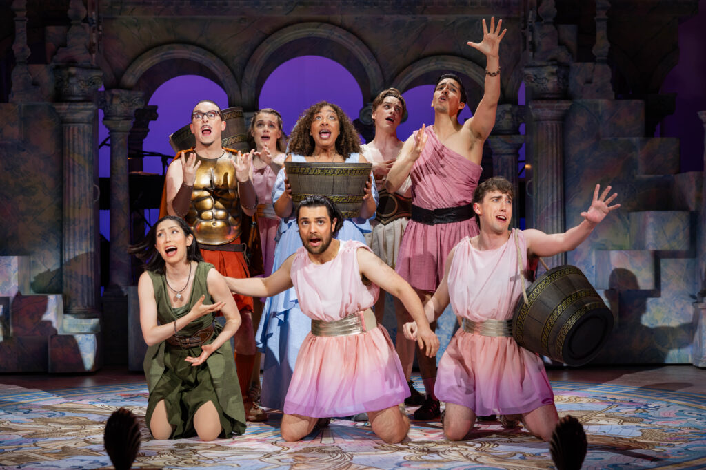 Marc Pickering, Claire-Marie Hall, AT, JPF, Mia Jerome, James Spence, LL, CP in Thespians - Photos by Mark Senior