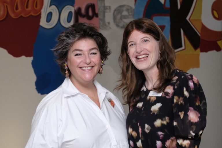 Work Avenue CEO Debbie Lebrett with supporter Gabriella Golker