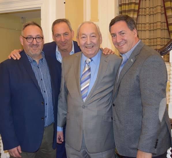 Manny with his beloved sons Howard, Stuart and Paul